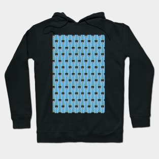 puking gold skulls blue Hoodie